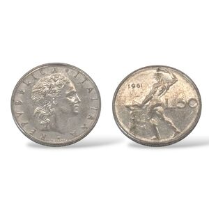 ITALY 50 Lire Coin From 1961, 64 Years Old KM# 95.1